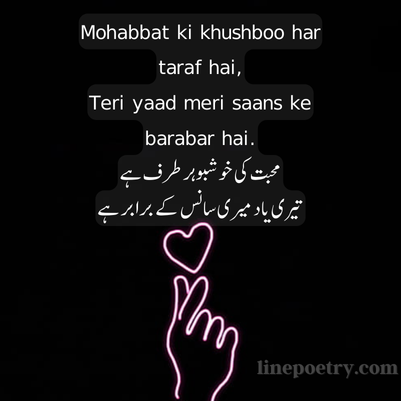 2 line love shayari in english