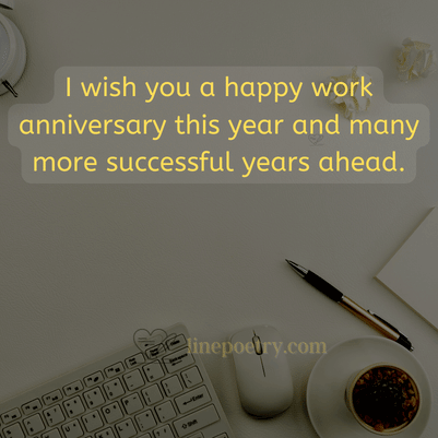 happy work anniversary messages