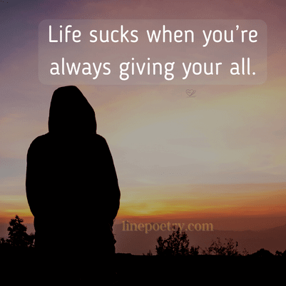 life sucks quotes in english