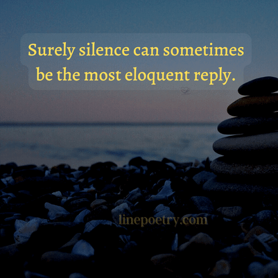 power of silence quotes