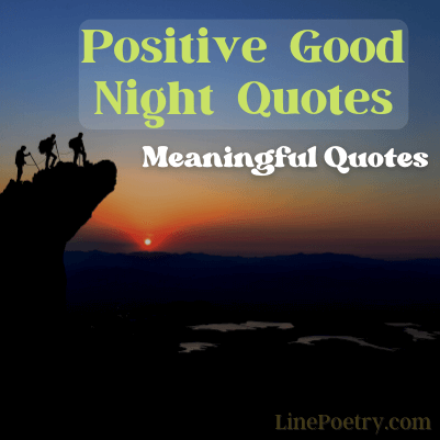 positive good night quotes