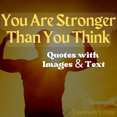 you're stronger than you think