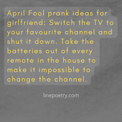 April Fool prank ideas for gir... best april fools pranks images, text