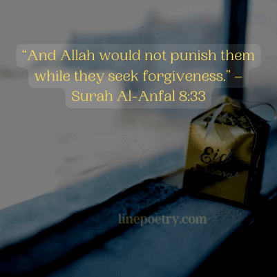 “And Allah would not punish ... eid mubarak quotes, prayers, captions