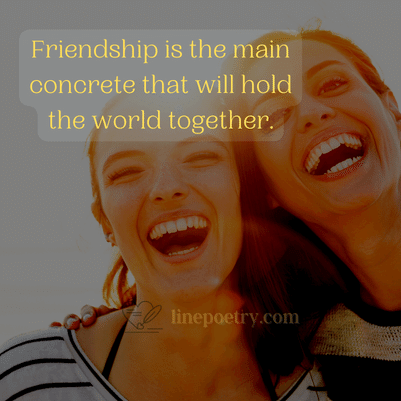 Friendship is the main concret... happy friendship day quotes, wishes, messages