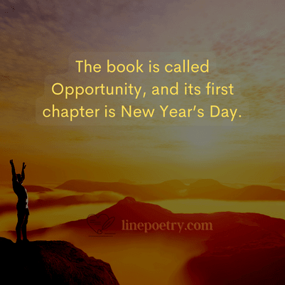 The book is called Opportunity... happy new year quotes inspirational