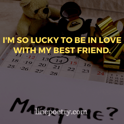 I'm so lucky to be in love🌼... quotes and happy valentine's day english