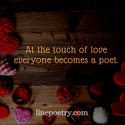At the touch of love🌼🌼 e... quotes for valentine's day, happy valentine's day