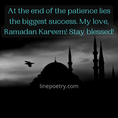 At the end of the patience lie... ramadan wishes, messages, quotes, greeting images