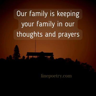 condolence messages to you & your family