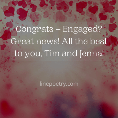 congratulations on your engagement with images