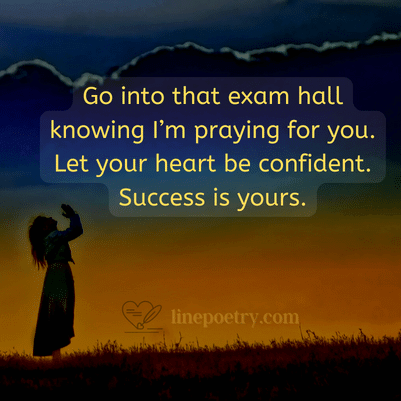 good luck prayer for exam, money, interview