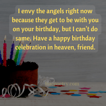 happy birthday in heaven friend images