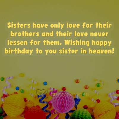 happy birthday in heaven sister images