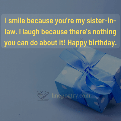 happy birthday sister in law wishes, messages