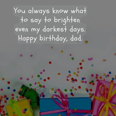 short happy birthday dad from daughter