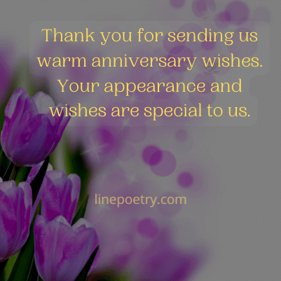 thank you for anniversary wishes & messages