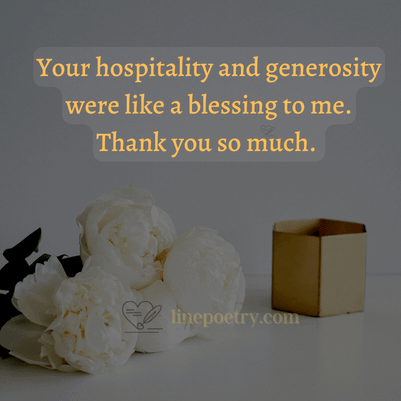 thank you for your hospitality quotes
