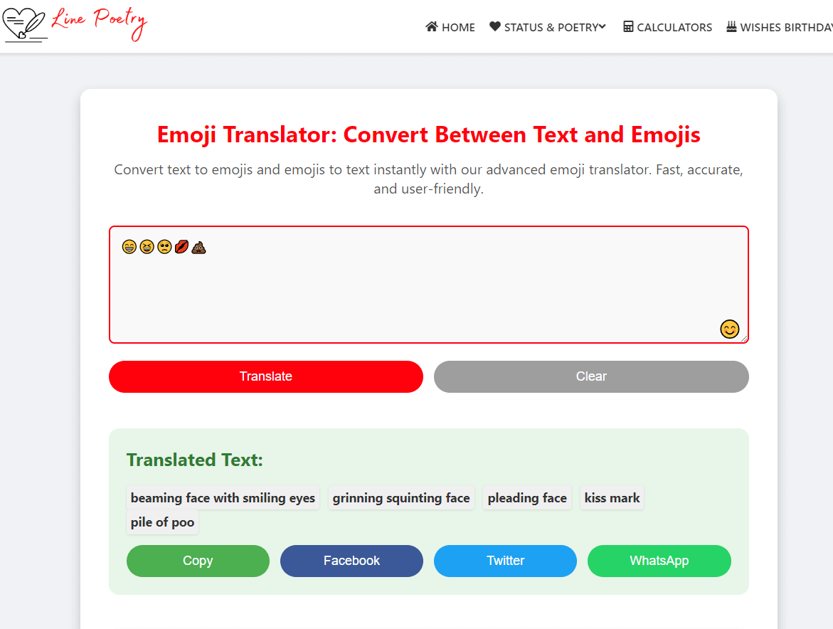 Emoji Translator: Convert Between Text and Emojis - Line Poetry